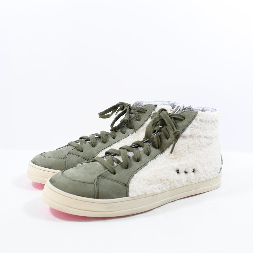 P448 Womens Skate High Top Sneaker - Khaki/White 41EU